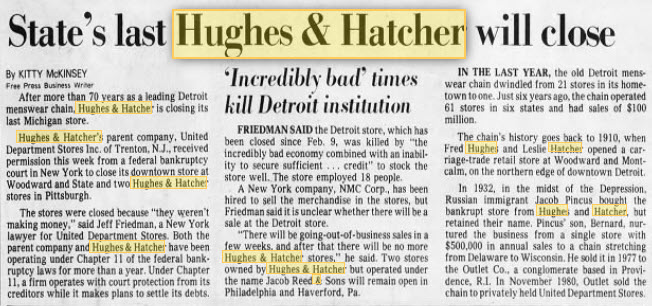 Hughes & Hatcher - The End Of The Line Feb 1983
